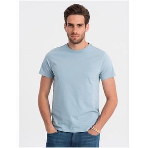 Světle modré pánské basic tričko Ombre Clothing obraz