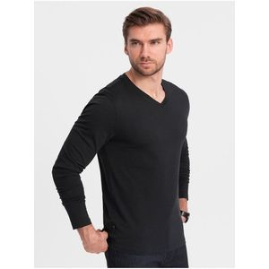 Černé pánské basic tričko Ombre Clothing obraz