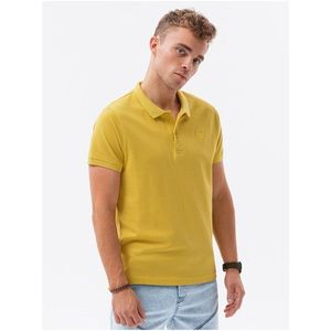 Žluté pánské polo tričko Ombre Clothing obraz