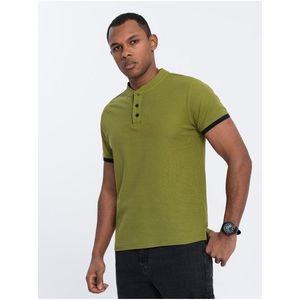 Světle zelené pánské polo tričko Ombre Clothing obraz