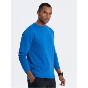 Modré pánské basic tričko Ombre Clothing obraz