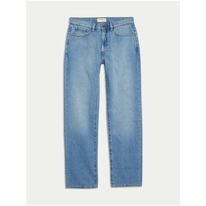 Modré pánské džíny s rovnými nohavicemi Marks & Spencer obraz