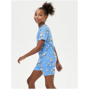 Modré holčičí vzorované pyžamo s motivem Snoopy Marks & Spencer obraz