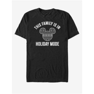 Černé unisex tričko Disney Family Holiday Mode obraz