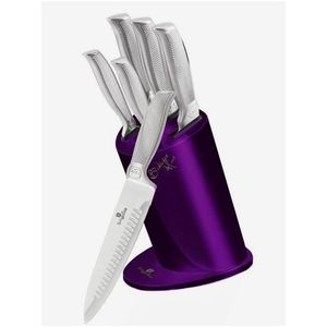 Sada pěti nerezových nožů ve stojanu BERLINGERHAUS Royal Purple Metallic Line Kikoza Collection obraz
