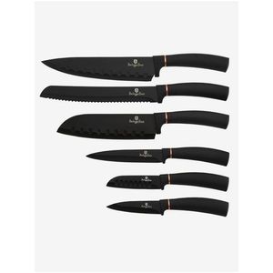 Sada šesti nožů s nepřilnavým povrchem BERLINGERHAUS Black Rose Collection obraz