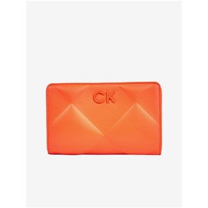 Oranžová dámská peněženka Calvin Klein Re-Lock Quilt Bifold Wallet obraz