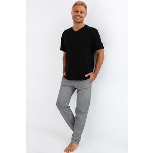 Pánské pyžamo Sensis Pedro - bavlna Černo-šedá XL obraz