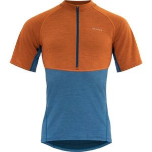 Devold STANDAL MERINO TEE ZIP NECK Pánské cyklistické triko, oranžová, velikost obraz