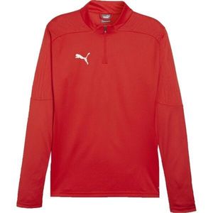 Puma TEAMFINAL TRAINING 1/4 ZIP Pánské fotbalové triko, červená, velikost obraz