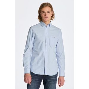 Pánská elegantní košile s dlouhým rukávem modrá obraz