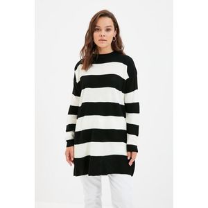 Trendyol Black Striped Knitwear Sweater obraz