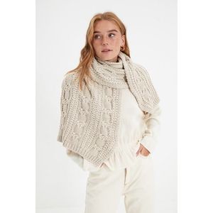 Trendyol Beige Knitted Detailed Knitwear Scarf obraz