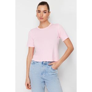 Trendyol Pink Crew Neck Knitwear T-Shirt obraz