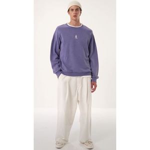 Trendyol Lilac Unisex Oversize/Wide Cut 100% Cotton Aged/Faded Effect Mystic Sweatshirt obraz