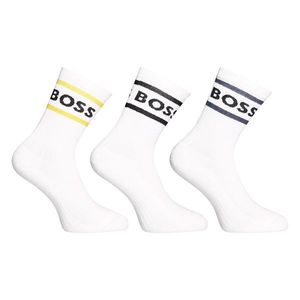 3PACK ponožky Hugo Boss vysoké bílé obraz