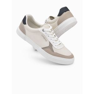 Ombre Men's sneaker shoes with colorful accents - cream obraz
