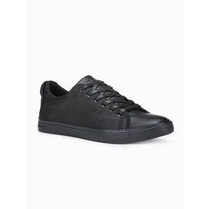 Ombre BASIC men's shoes sneakers in combined materials - black obraz