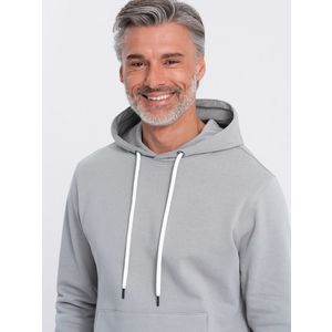 Ombre Men's kangaroo hooded sweatshirt - gray obraz