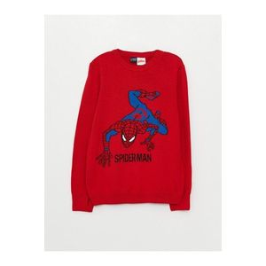 LC Waikiki Crew Neck Spiderman Patterned Long Sleeve Boy's Knitwear Sweater obraz