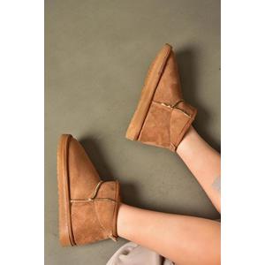 Fox Shoes R612018402 Tan Women's Boots with Suede and Pile Inner Ankle obraz