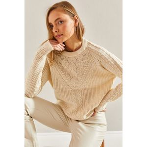 Bianco Lucci Women's Patterned Knitwear Sweater obraz