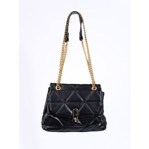 Shelvt Women's black handbag with gold chain obraz