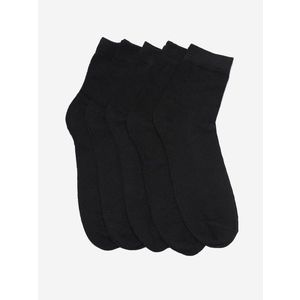 Men's Shelovet 5-Pack Black Socks obraz
