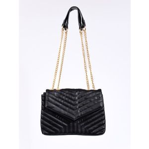 Black eco-leather handbag obraz