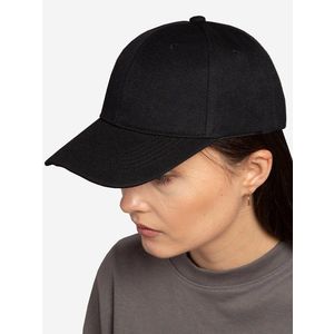 Shelvt Classic women's baseball cap black obraz
