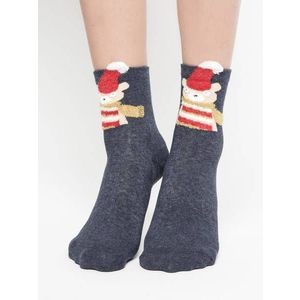 Socks with the application grey bear obraz