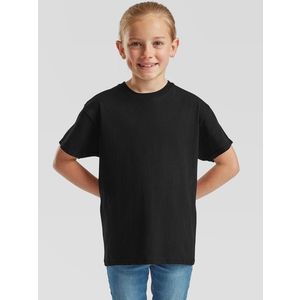 Black T-shirt for Children Original Fruit of the Loom obraz