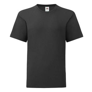 Black children's t-shirt in combed cotton Fruit of the Loom obraz