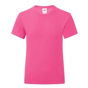 Pink Girls' T-shirt Iconic Fruit of the Loom obraz