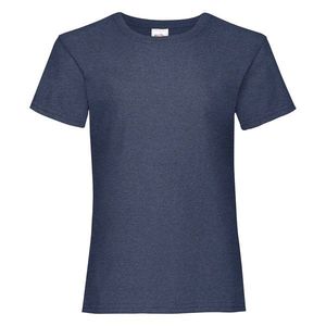 Navy Girls' T-shirt Valueweight Fruit of the Loom obraz