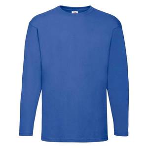 Blue Valueweight Men's Long Sleeve T-shirt Fruit of the Loom obraz