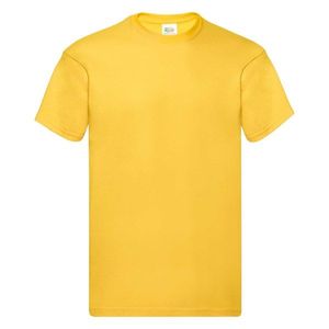 Original Fruit of the Loom Men's Yellow T-Shirt obraz
