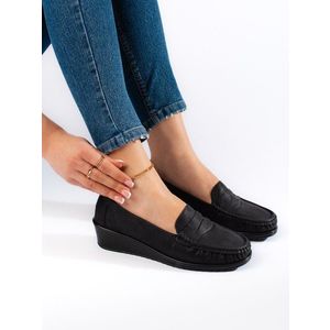 Shelvt Women's loafers black obraz