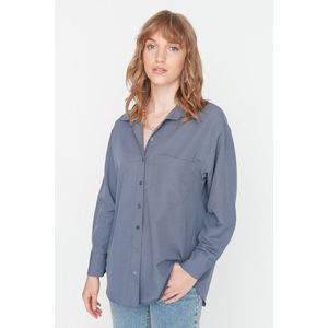 Trendyol Shirt - Grau - Oversize obraz