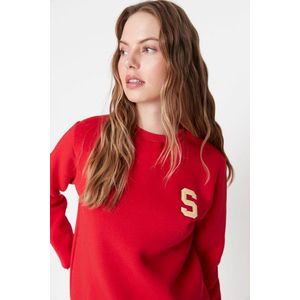 Trendyol Sweatshirt - Red - Regular fit obraz