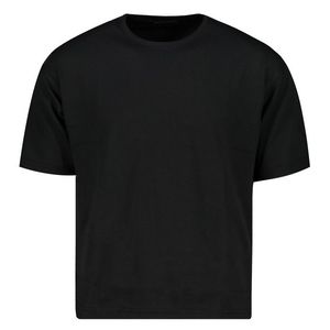 Trendyol Black Men's Boxy Fit Crew Neck Short Sleeved Plain T-Shirt obraz