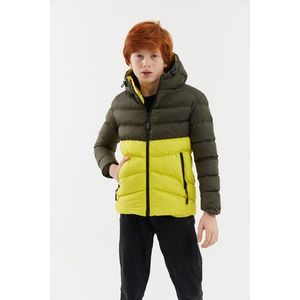 River Club Boys' Water And Windproof Fibrous Inner Khaki-yellow Hooded Coat obraz