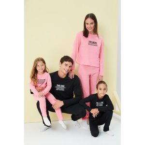 Trendyol Black Printed Boy Knitted Family Combine Pajamas Set obraz