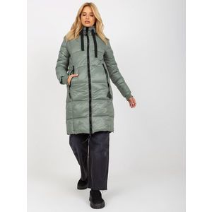 Khaki dámská zimní bunda s kapucí SUBLEVEL obraz