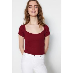 Red fitted blouse obraz