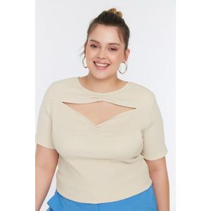 Trendyol Curve Stone Cutout Detailed Knitted Blouse obraz