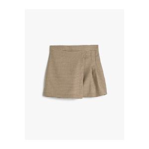 Koton Girl Kid's Shorts Skirt Pleated Double Breasted, Elastic Waist Camel Hair obraz