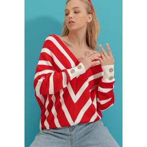Sweater Oversize red obraz