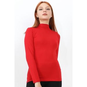 InStyle Long Sleeve Turtleneck Basic Body - Red obraz