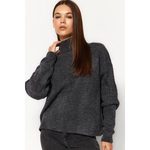 Trendyol Anthracite Boucle Soft Textured Knitwear Sweater obraz